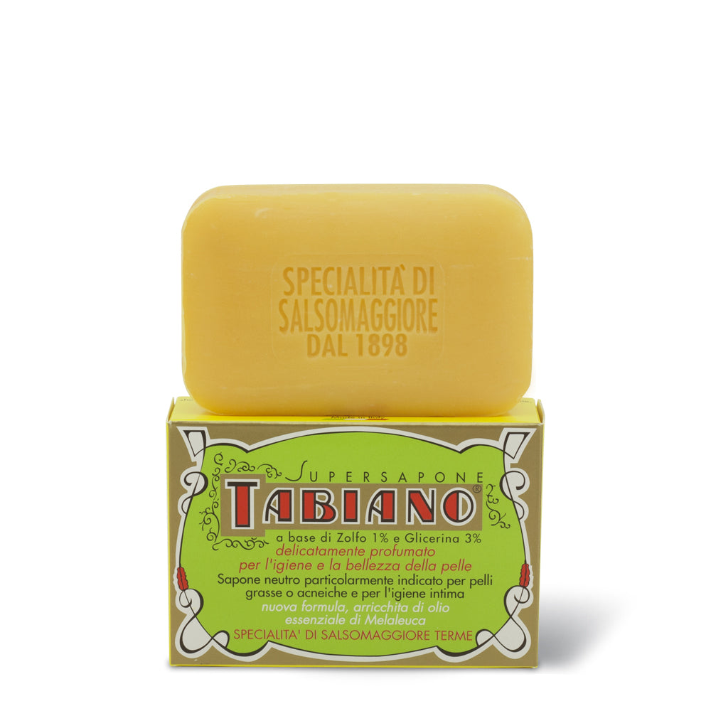 Super Sapone Tabiano Historische Schwefel Seife mit Bio Schwefel 125g