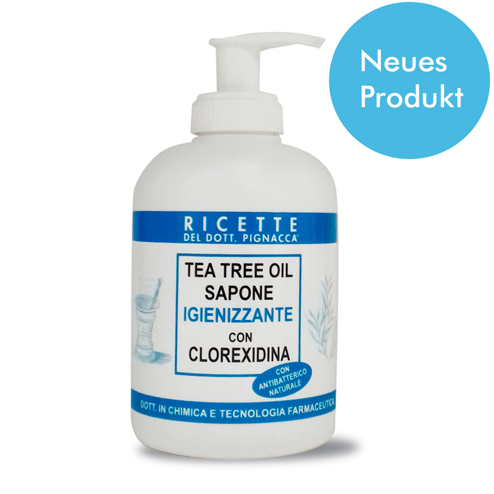 Teebaumöl Händedesinfektionsmittel Chlorhexidin-Seife 250ml (Ohne SLS!)